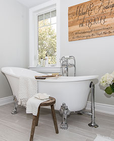 new bathtub in bathroom refresh